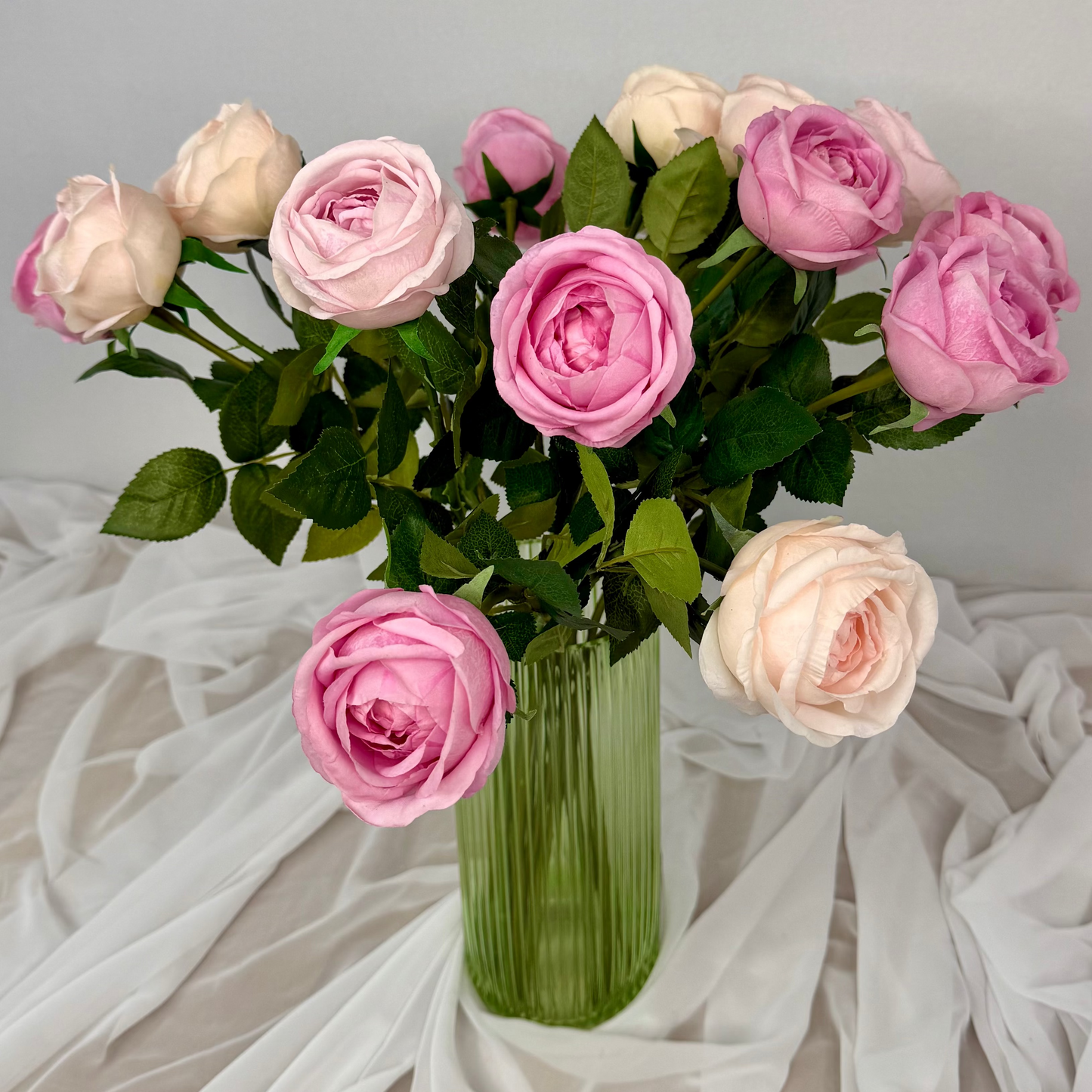 Shades of Pink Real Touch Rose Bouquet
