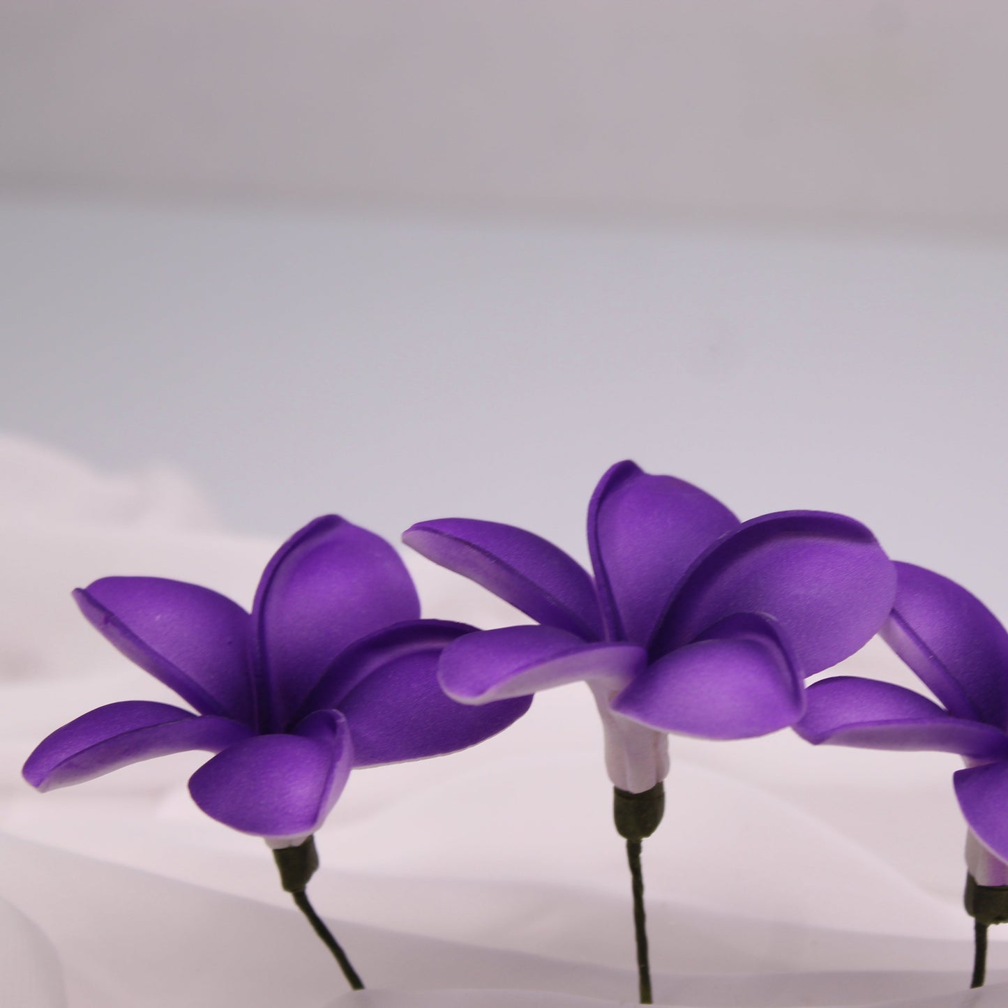 Violet Frangipani Real Touch 6cm Single Stem- Realistic Artificial Flowers