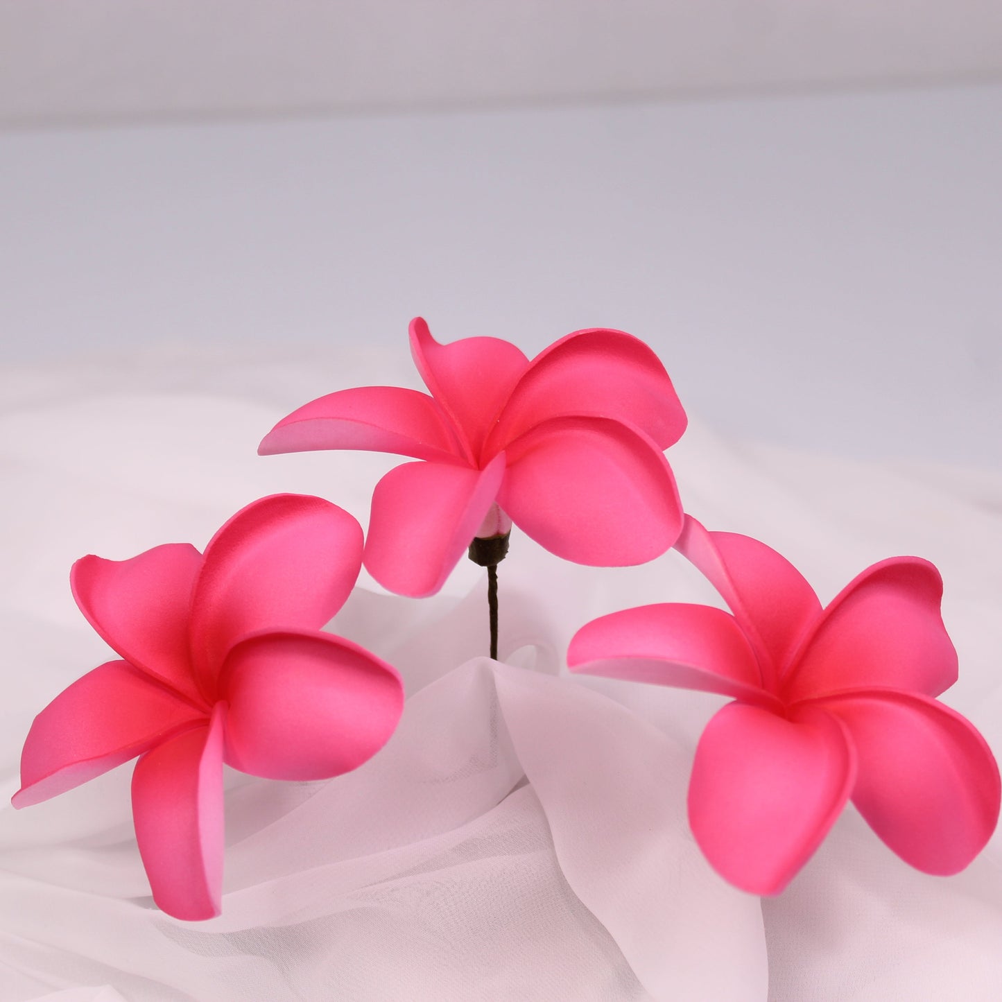 Large Pink Frangipani Real Touch 8.5cm Single Stem- Realistic Artificial Flowers