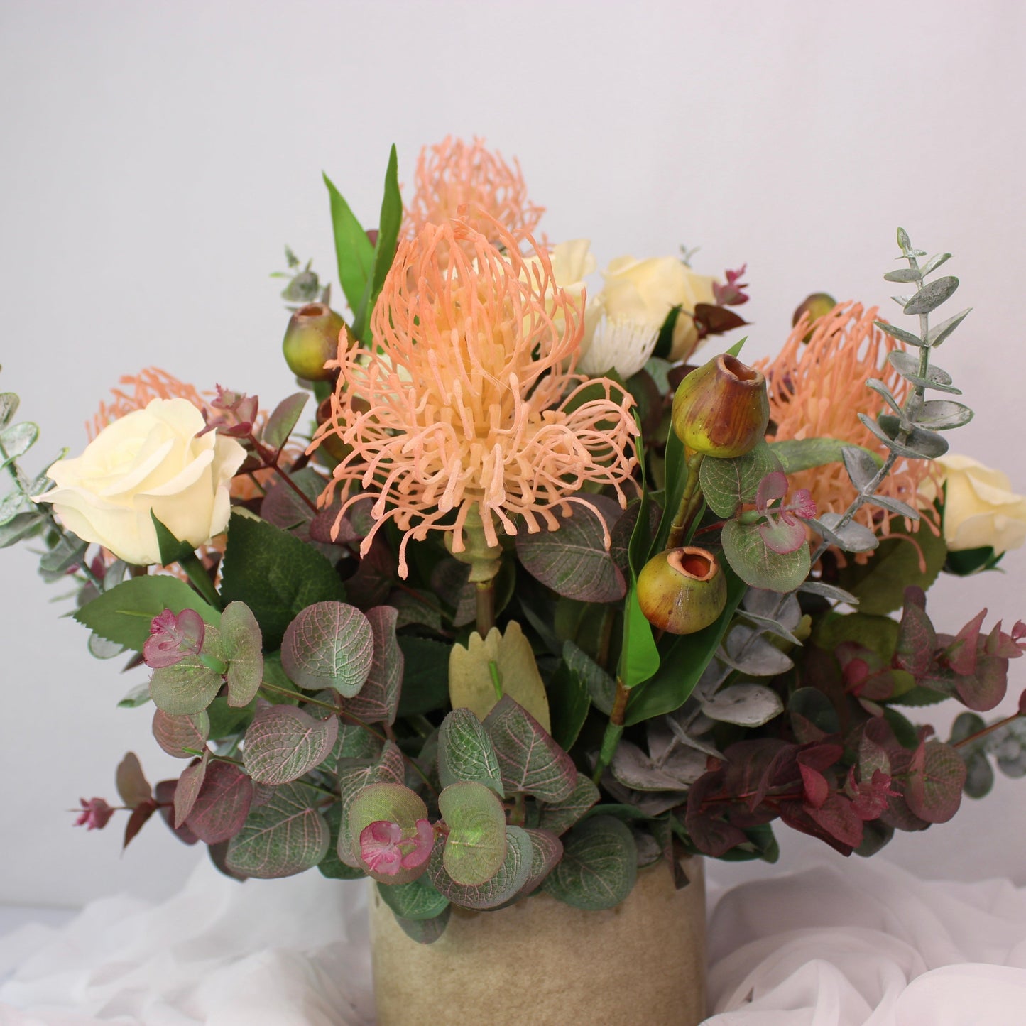 Romantic Native Arrangement- Realistic Artificial Flowers