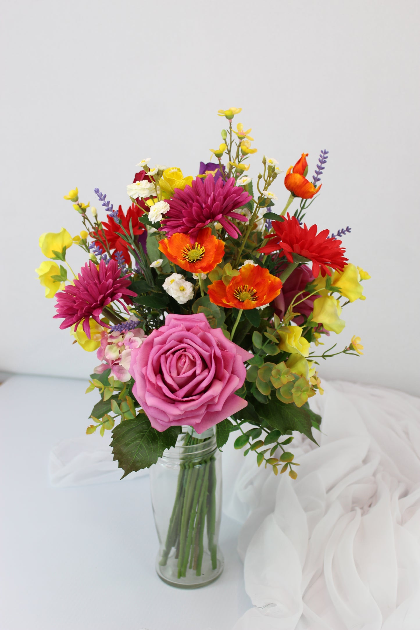 Garden Flower Arrangement - Realistic Artifical Flowers