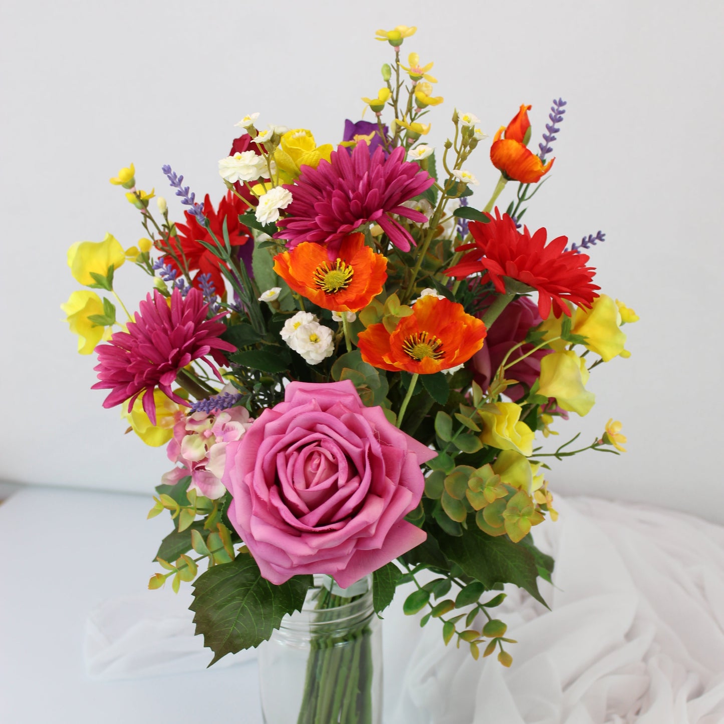 Garden Flower Arrangement - Realistic Artifical Flowers