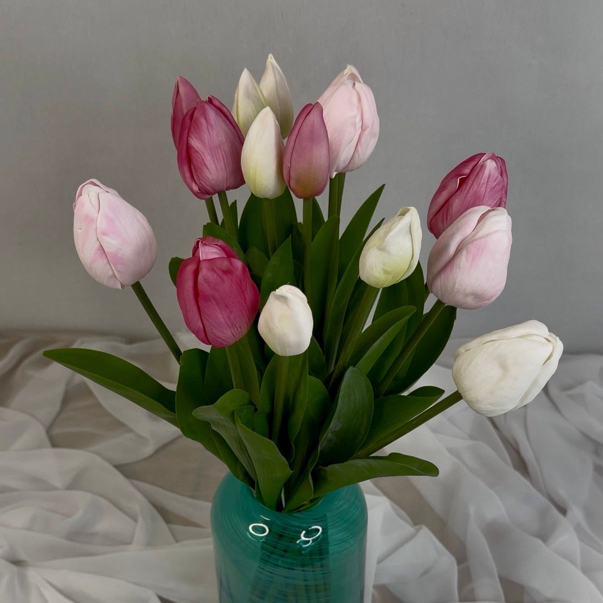 Tulip Bouquet in mixed colours-Real Touch Tulips