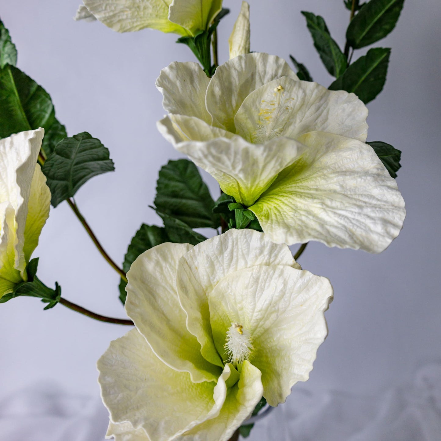 White Large Hibiscus - Realistic Artificial Flowers