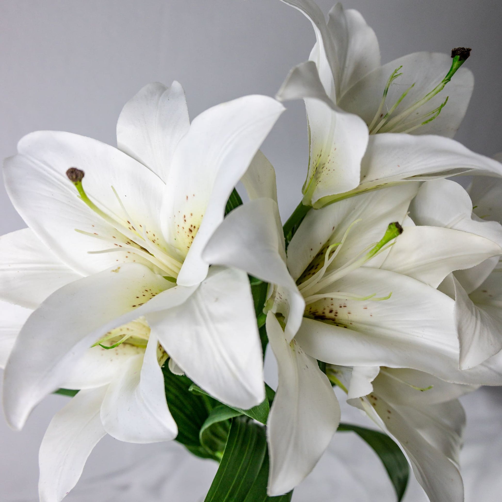 artificial White Oriental Lily closer look