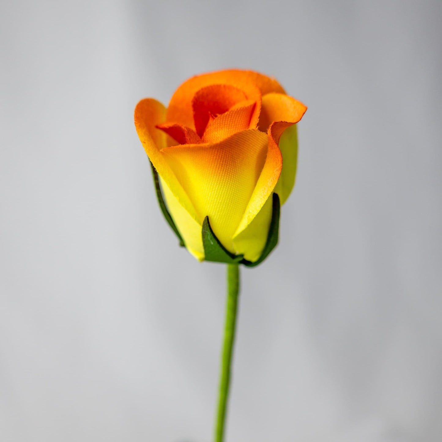 artificial Orange Velveteen rose Bud