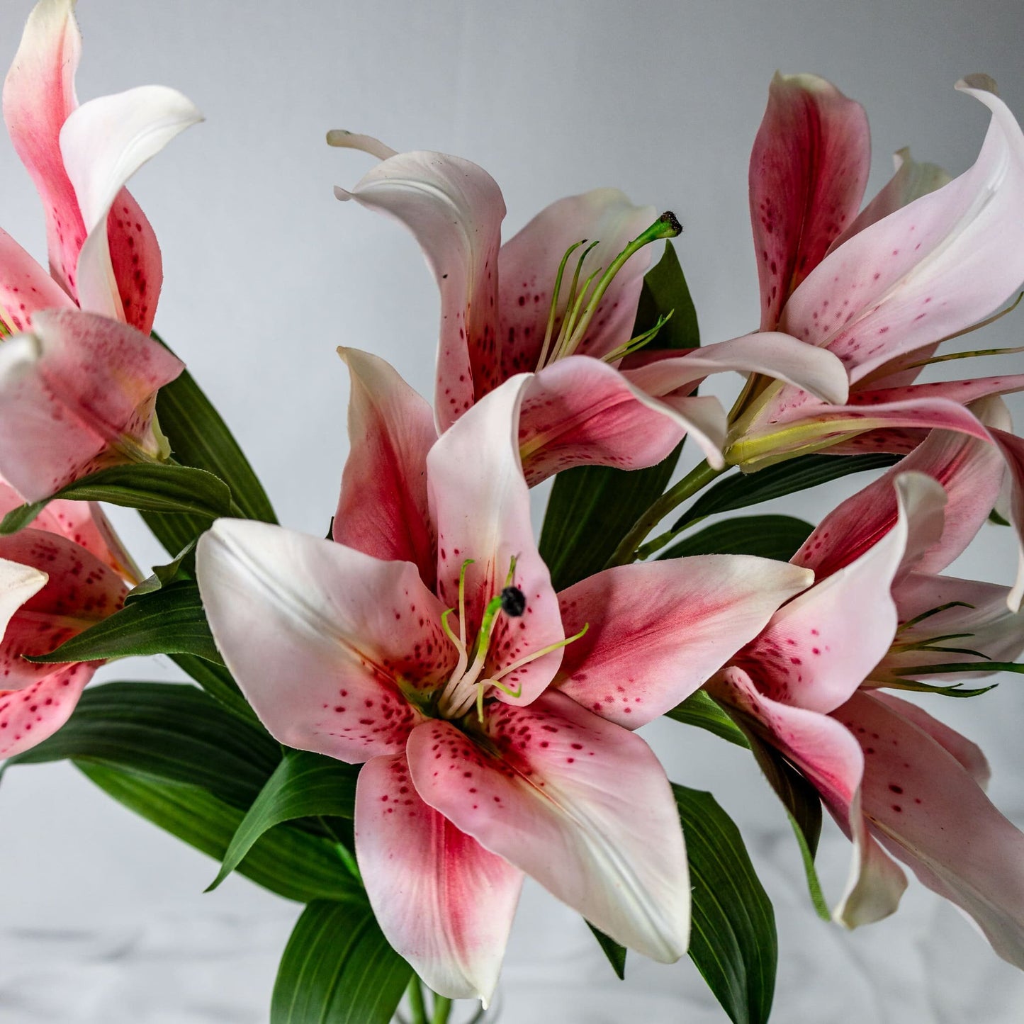 Artificial Pale Pink Oriental Lilies