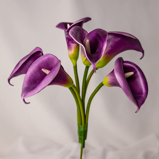 artificial Purple Buttonhole Calla Lilies
