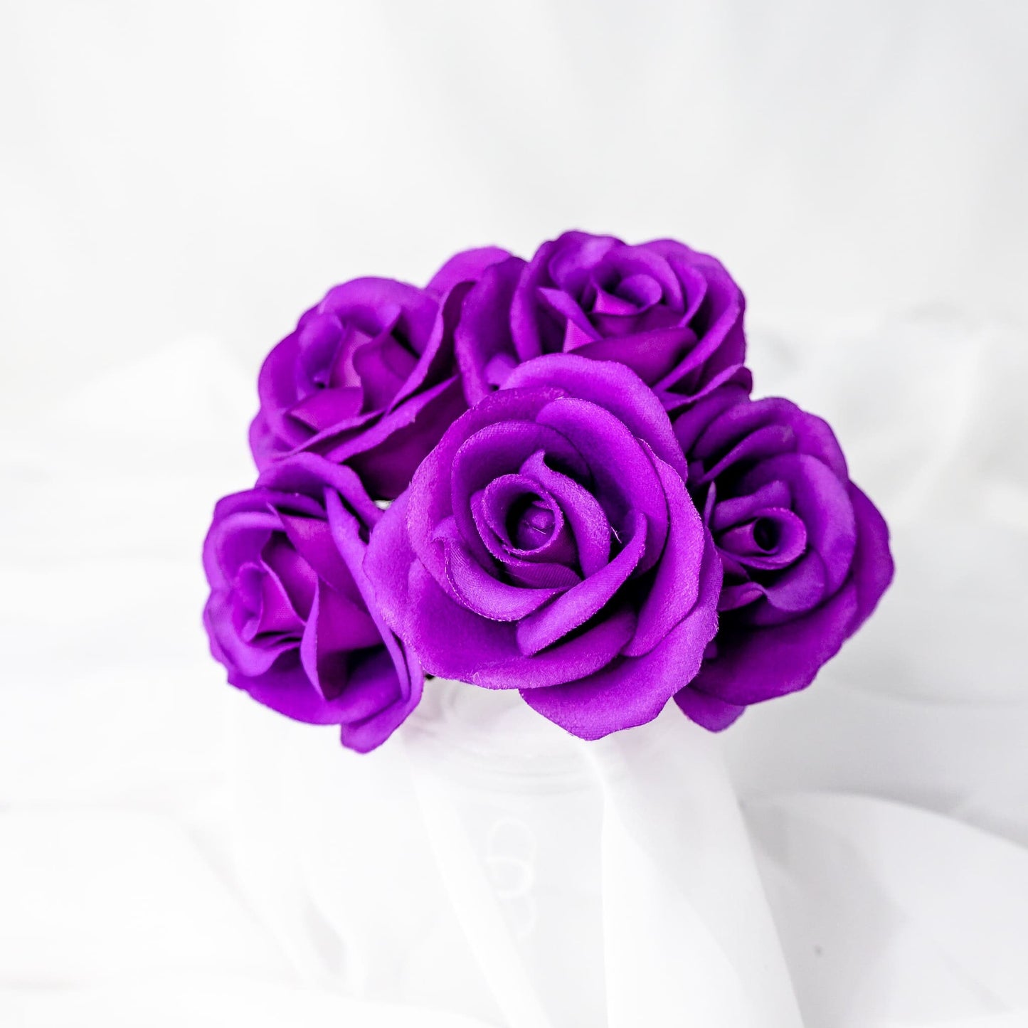 artificial Purple Velveteen Bloom roses