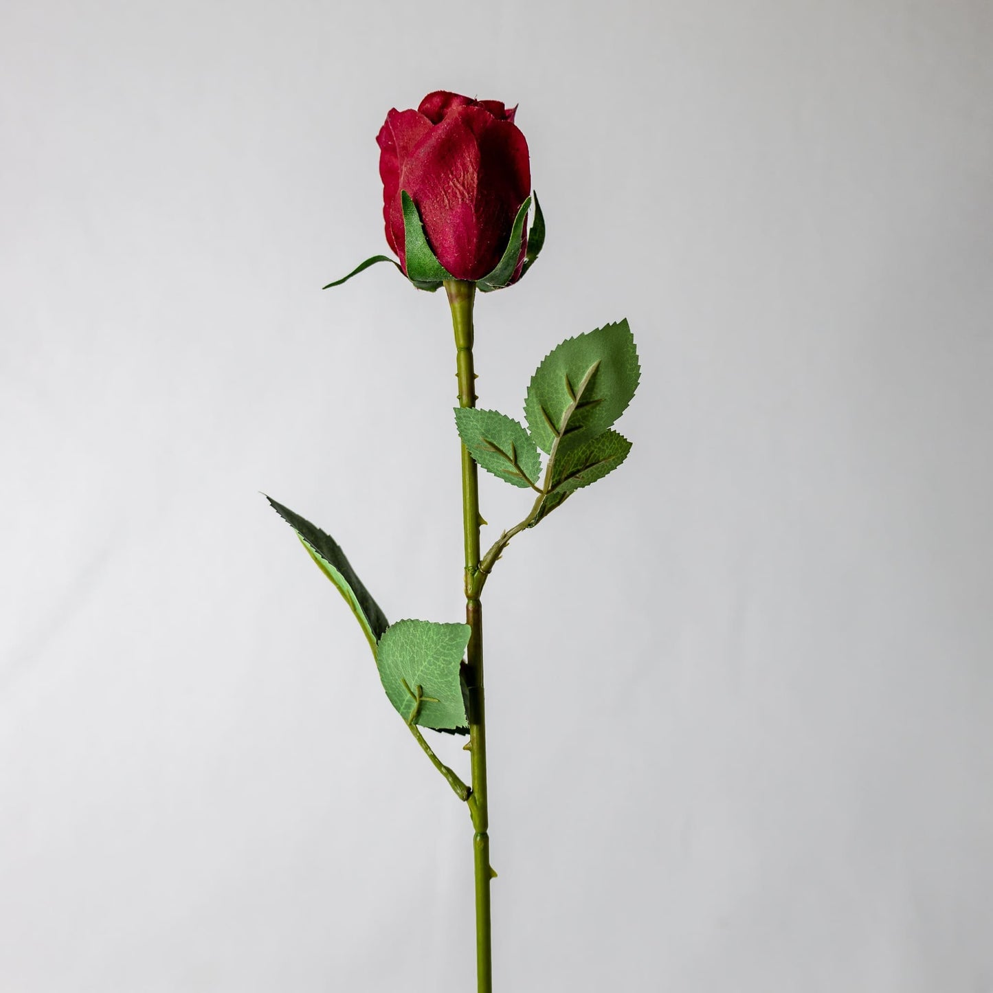 artificial Red Real Touch Open Bud Rose