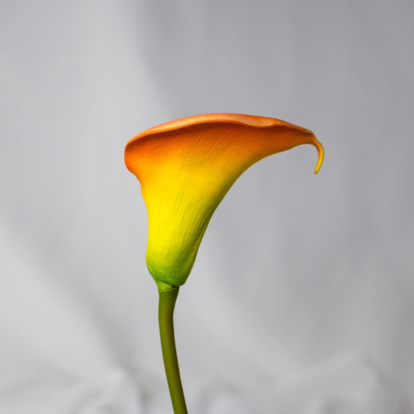Orange Buttonhole Calla Lily - Realistic Artificial Flowers