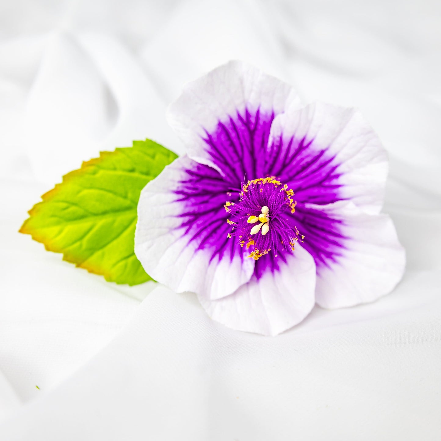 artificial Purple Hibiscus Flowerhead