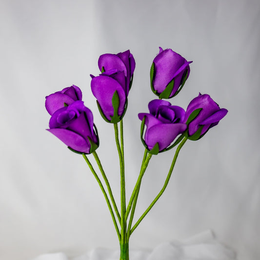 artificial Purple Velveteen rose Buds
