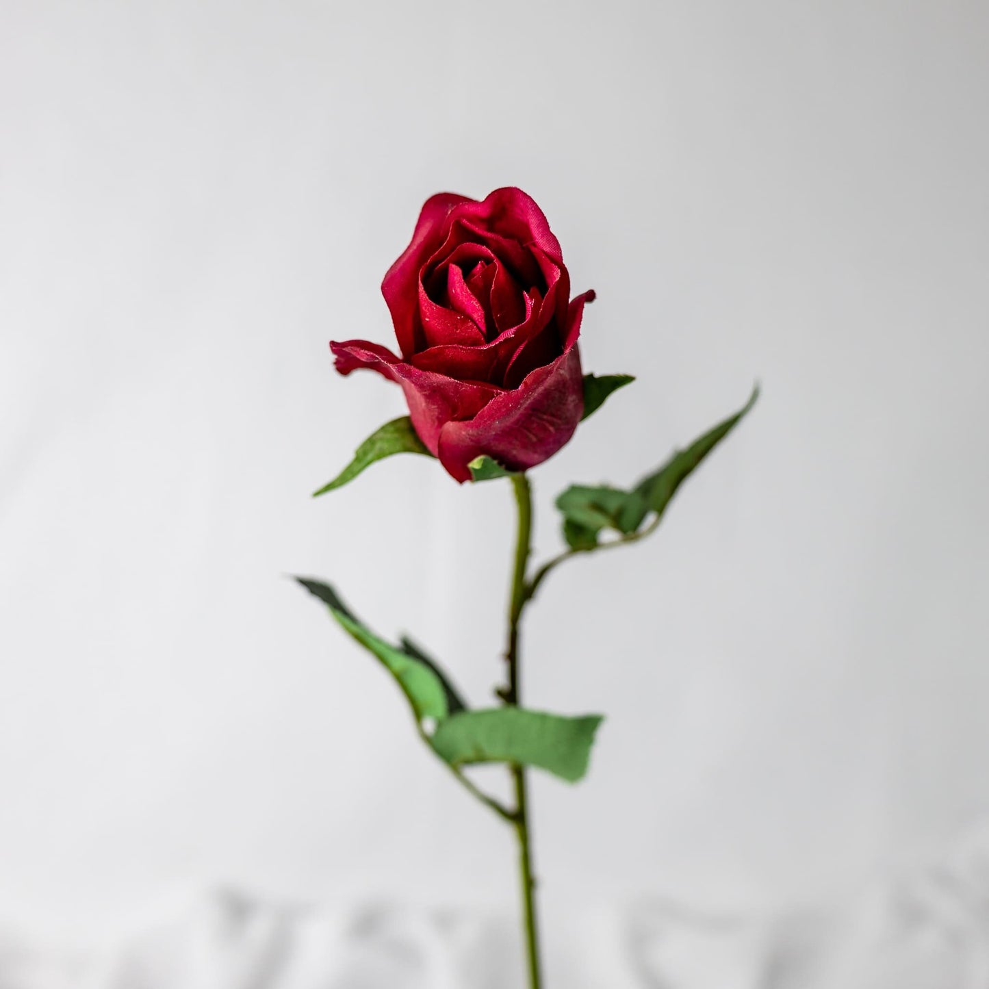 artificial Red Real Touch Open Bud Rose