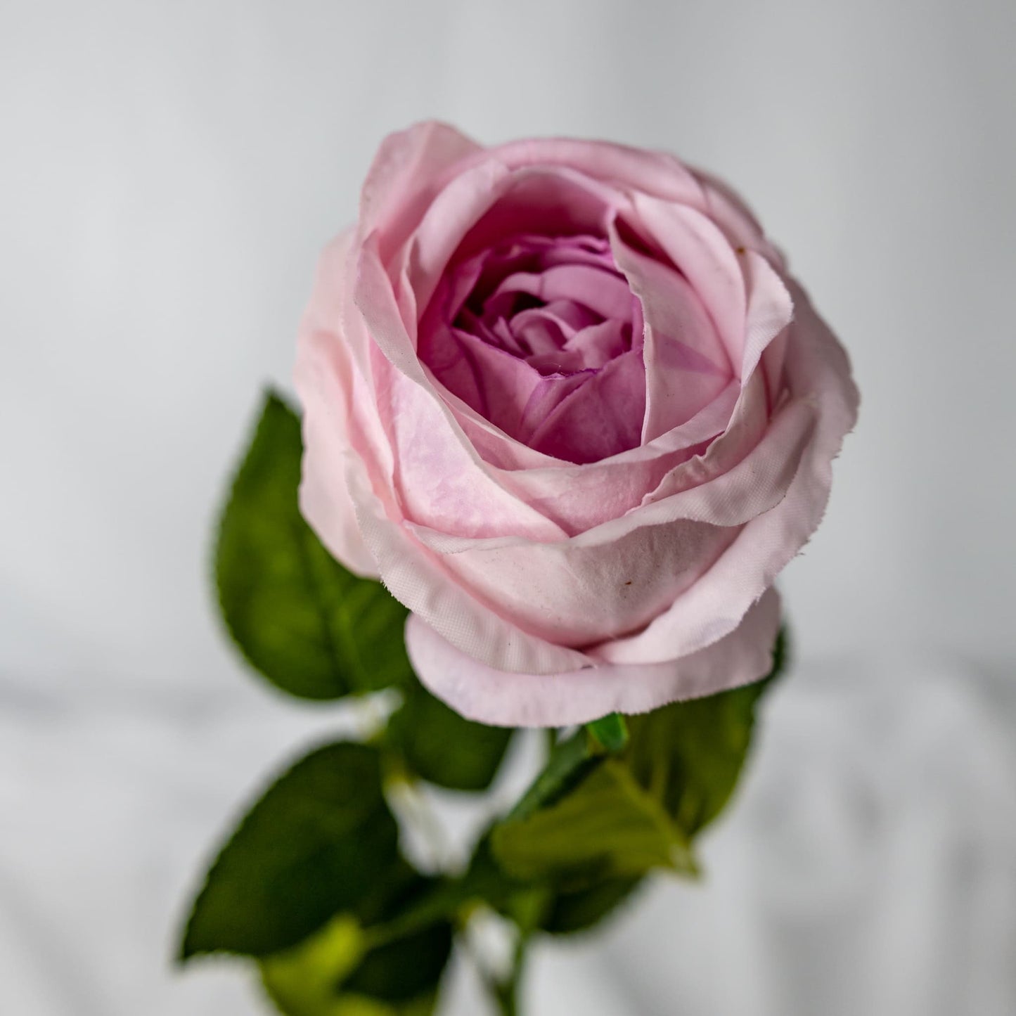 Vintage Lilac David Austin Real Touch Rose Open Bud - Realistic Artificial Flowers