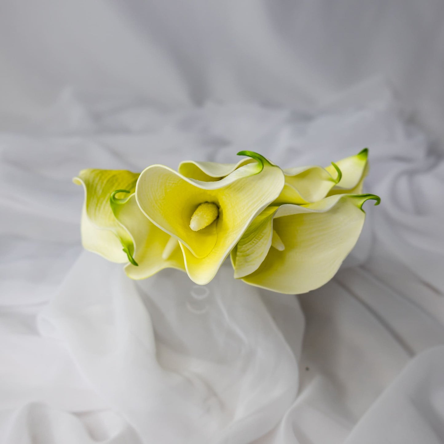 artificial Light Yellow Mini Calla Lilies