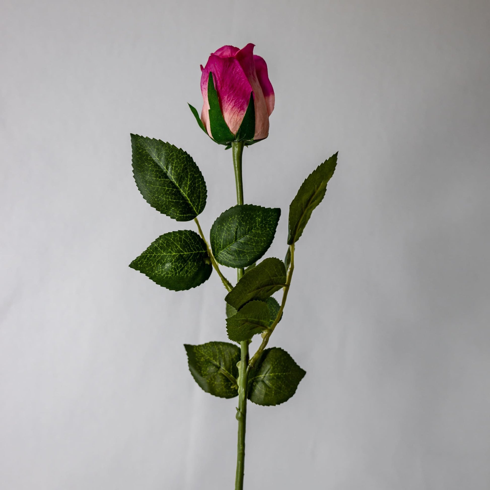 artificial Fuchsia Real Touch Open Bud Rose