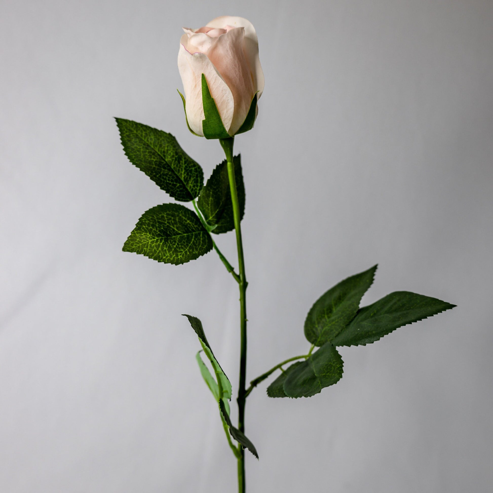 artificial Light Pink Real Touch Open Bud Rose