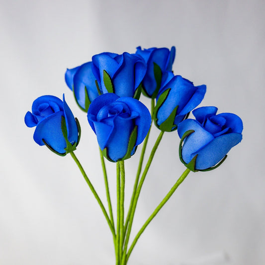 artificial Blue Velveteen Buds