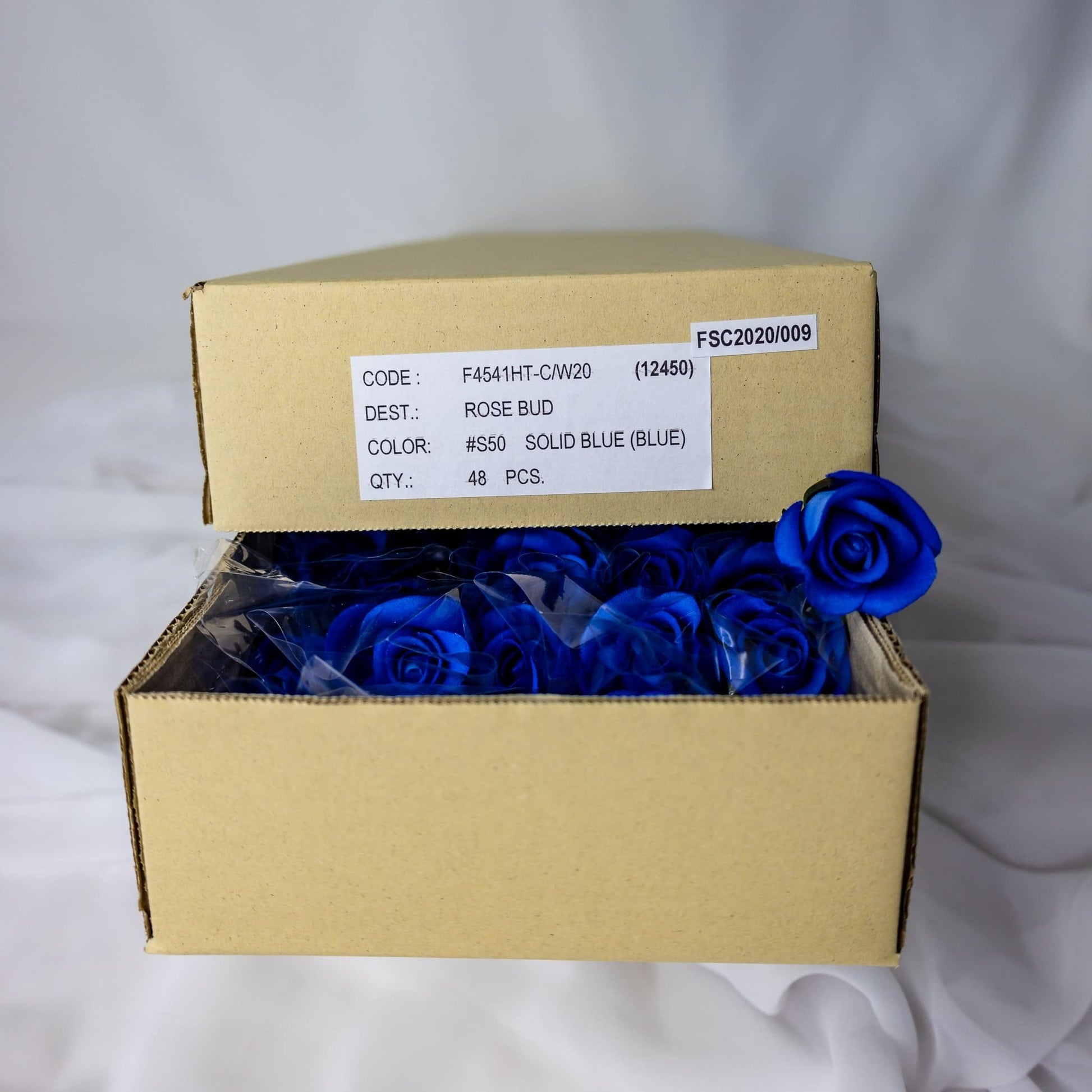 Blue Velveteen Buds in the box