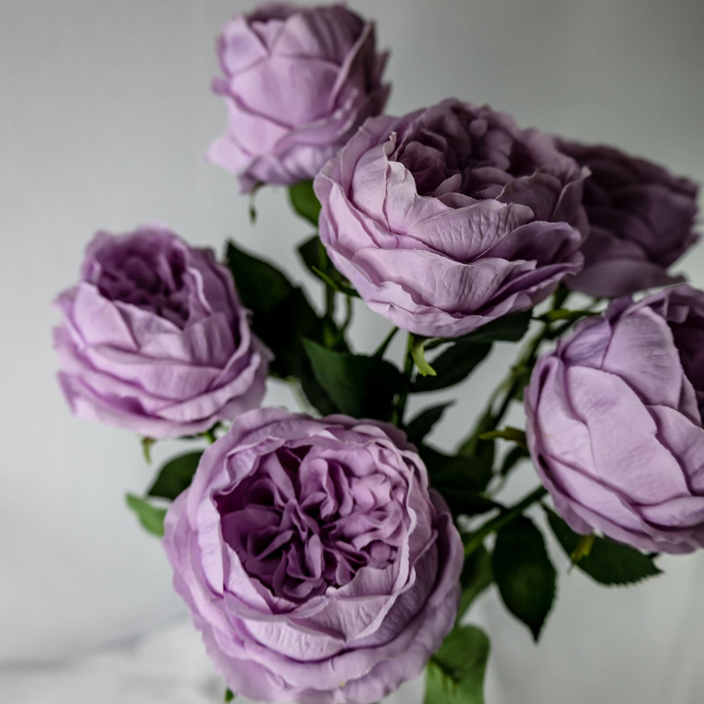 Vintage Lilac David Austin Soft Touch Open Bloom Rose - Realistic Artficial Flowers