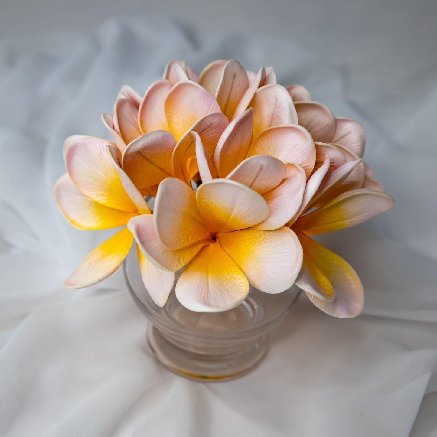 Pale Orchid Frangipani Flowerhead - Realistic Artificial Flowers