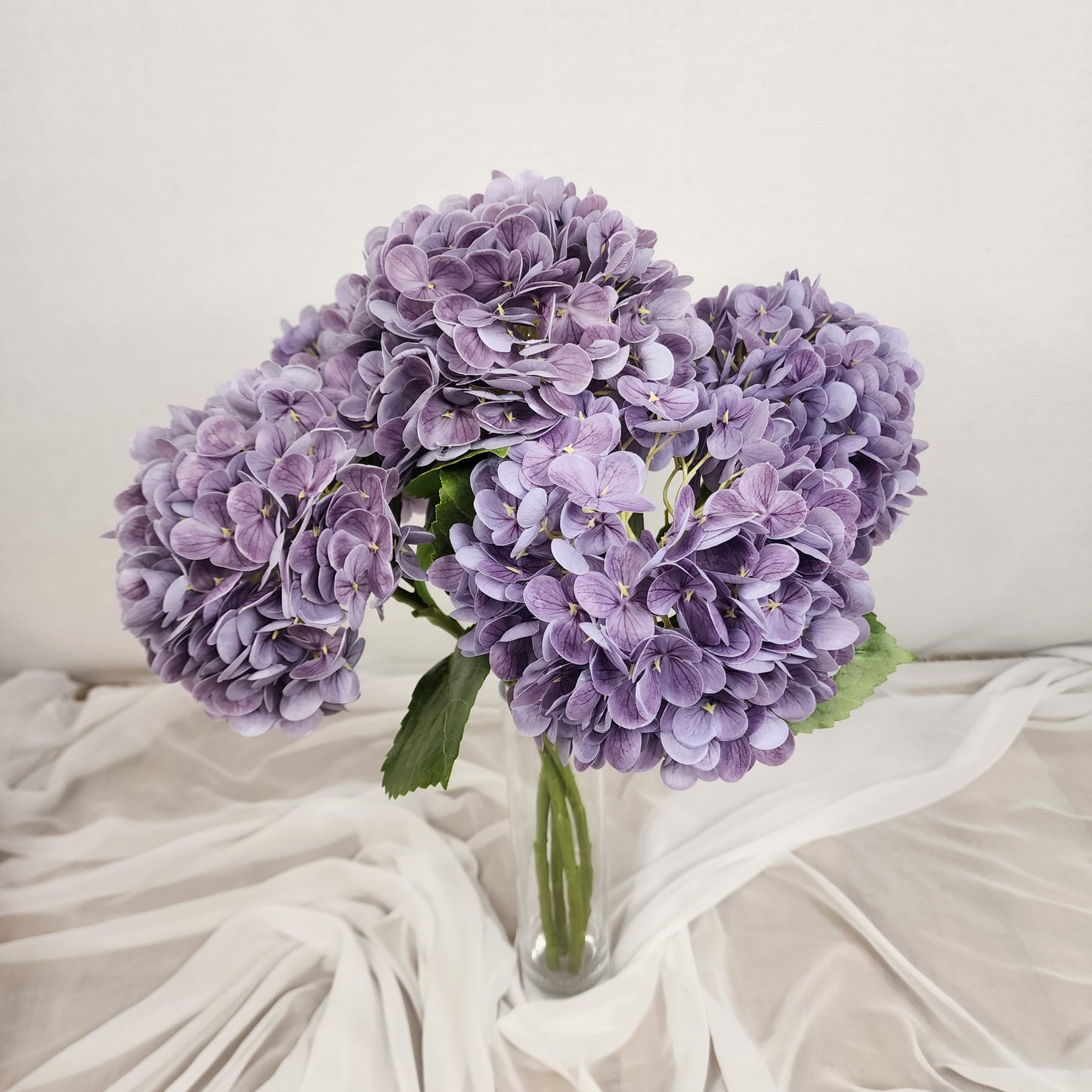 Lavender Real Touch Medium Hydrangea - Realistic Artificial Flowers
