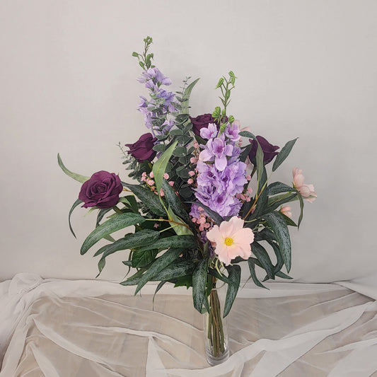 Purple and Mauve Bouquet -Real Touch Blooms