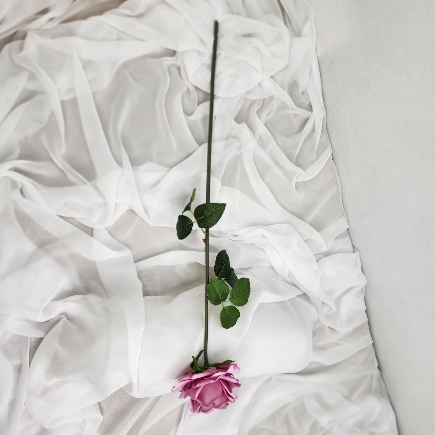Mauve Royal Real Touch Rose - Realistic Artificial Flowers