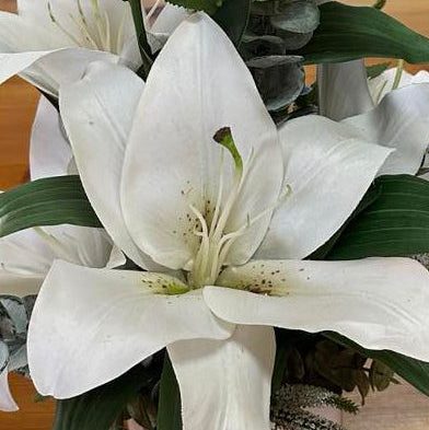 White Oriental Lily Arrangement