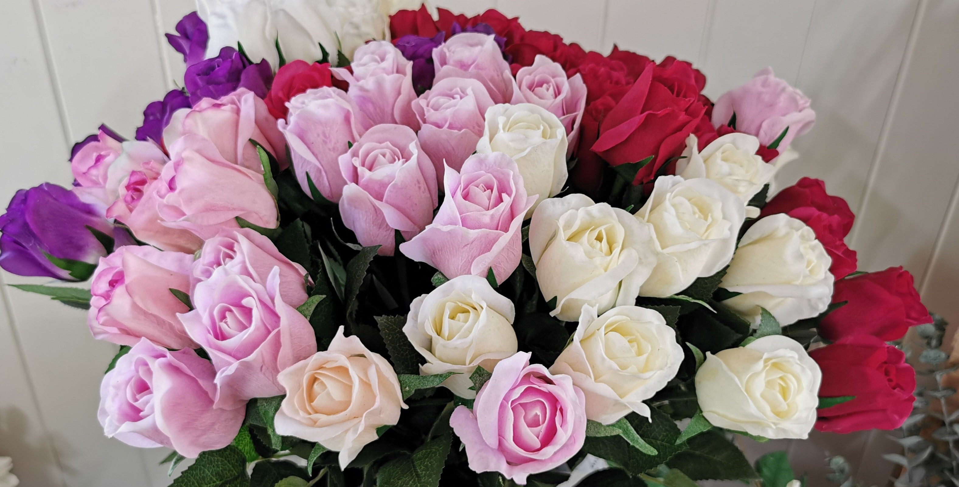Real Touch Roses – Open Bud – Realistic Artificial Flowers