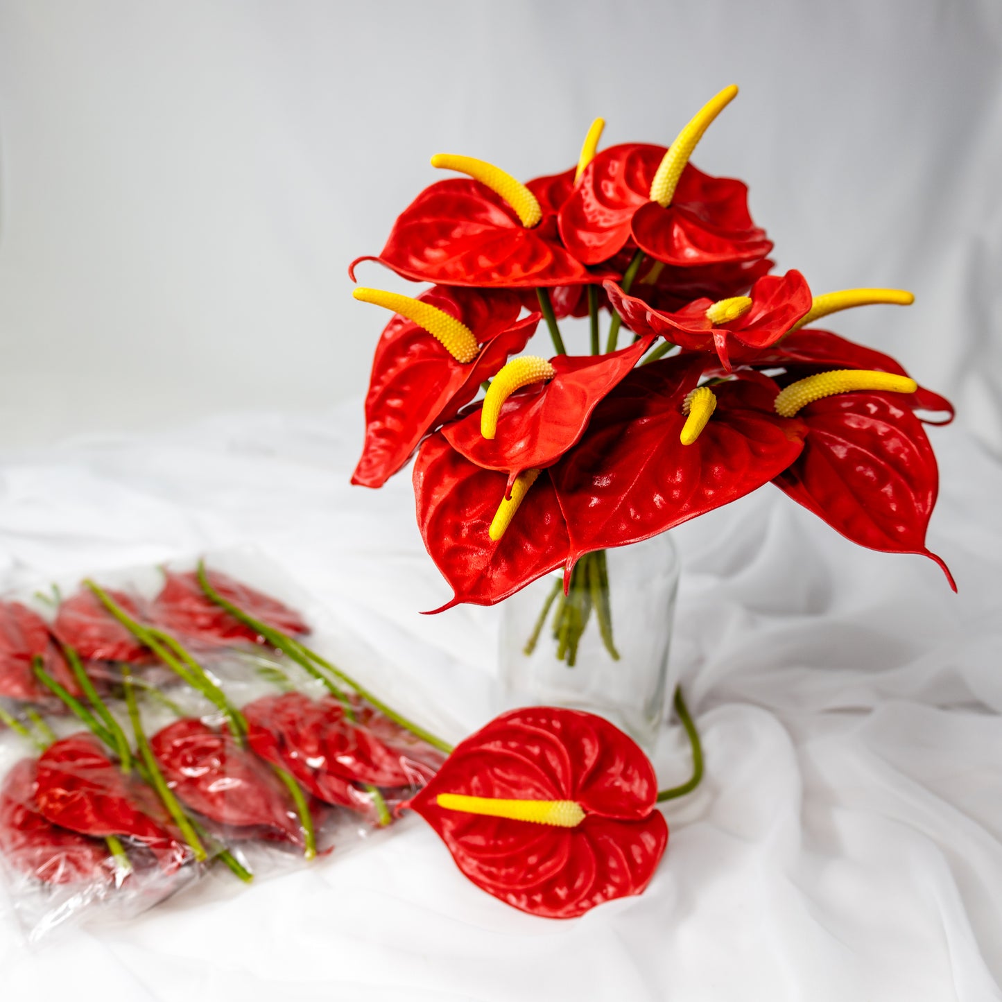Anthurium Small Red  - Realistic Artificial Flowers