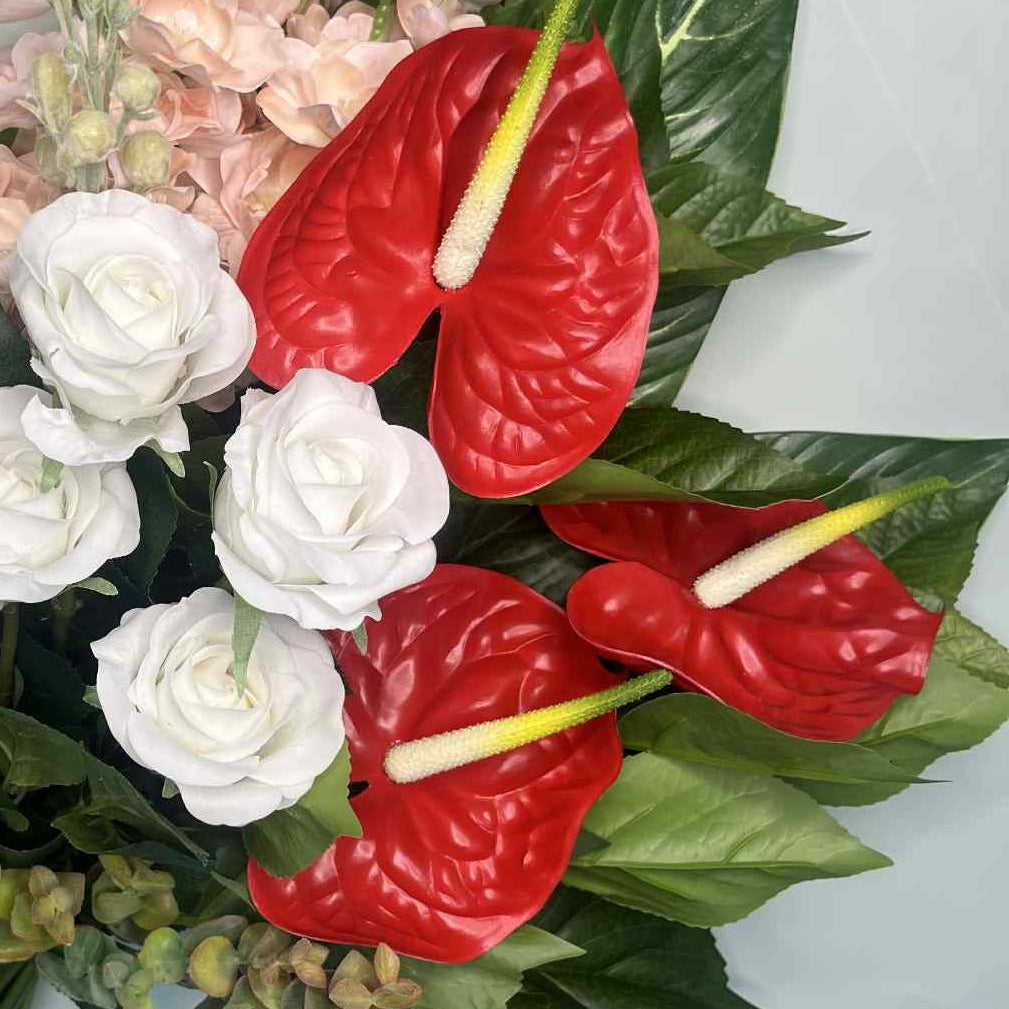 The Scarlet Stem - Realistic Artificial Anthurium Arrangement