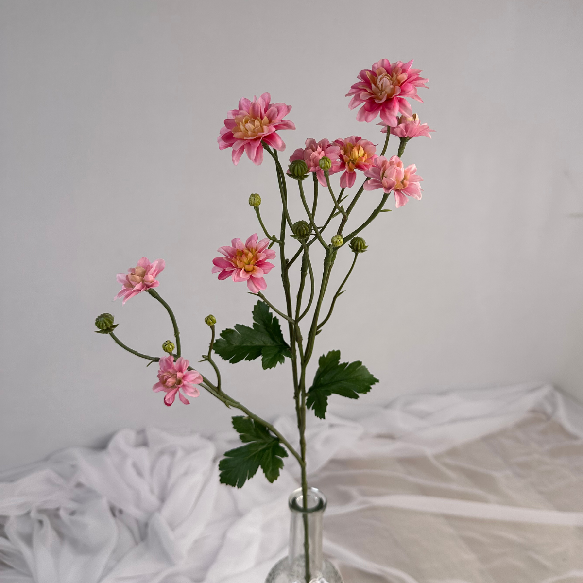 Pink Princess Dahlia Stem – Realistic Artificial Flowers