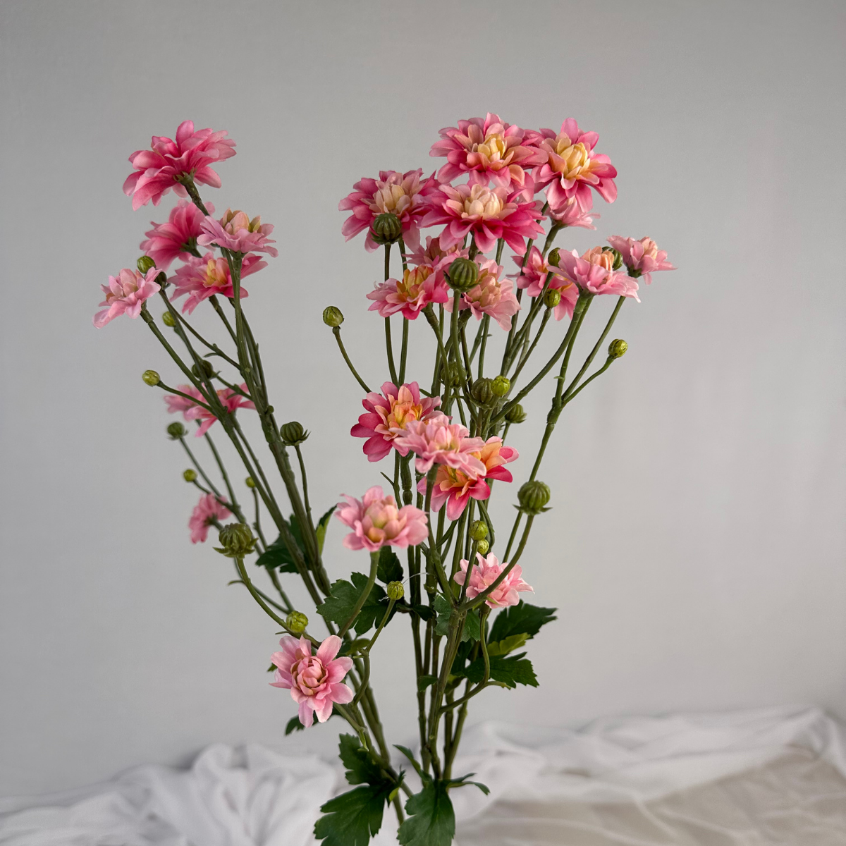 Pink Princess Dahlia Stem – Realistic Artificial Flowers