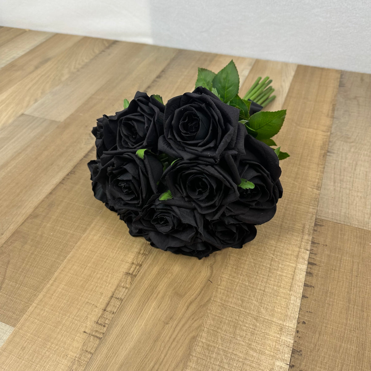 Black Rose Bouquet  - Real Touch Bridal