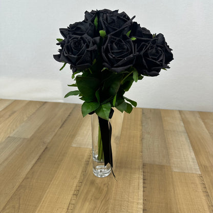 Black Rose Bouquet  - Real Touch Bridal