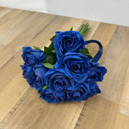 Blue Rose Bouquet - Real Touch Bridal
