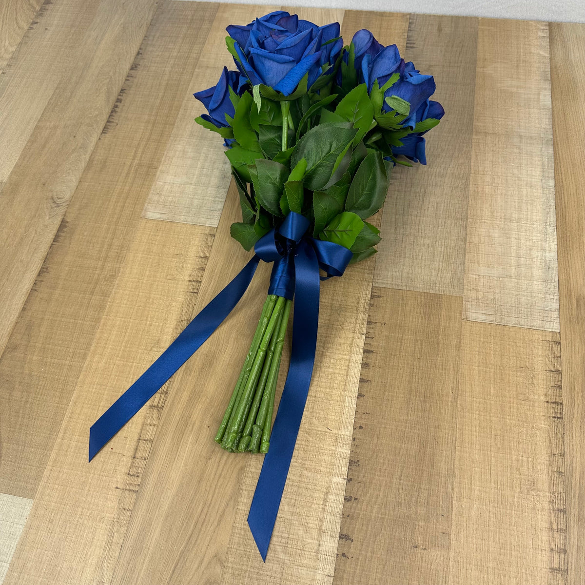 Blue Rose Bouquet - Real Touch Bridal