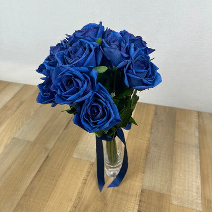 Blue Rose Bouquet - Real Touch Bridal