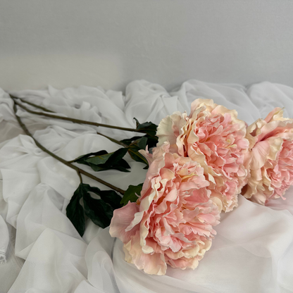 Large Pale Pink Peony Silk -Realistic Artificial Flowers