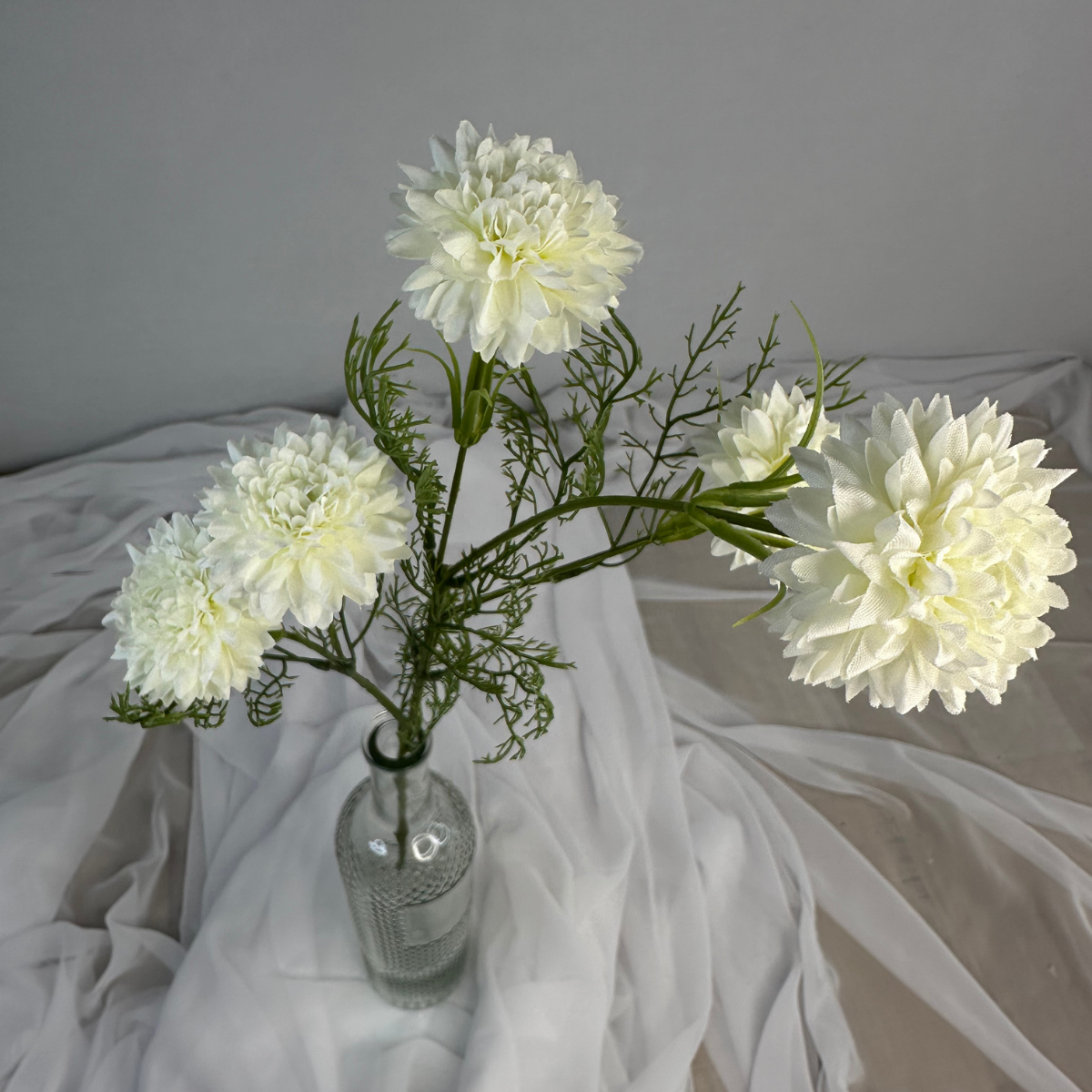 Cream Chrysanthemum Spray – Realistic Artificial Flowers