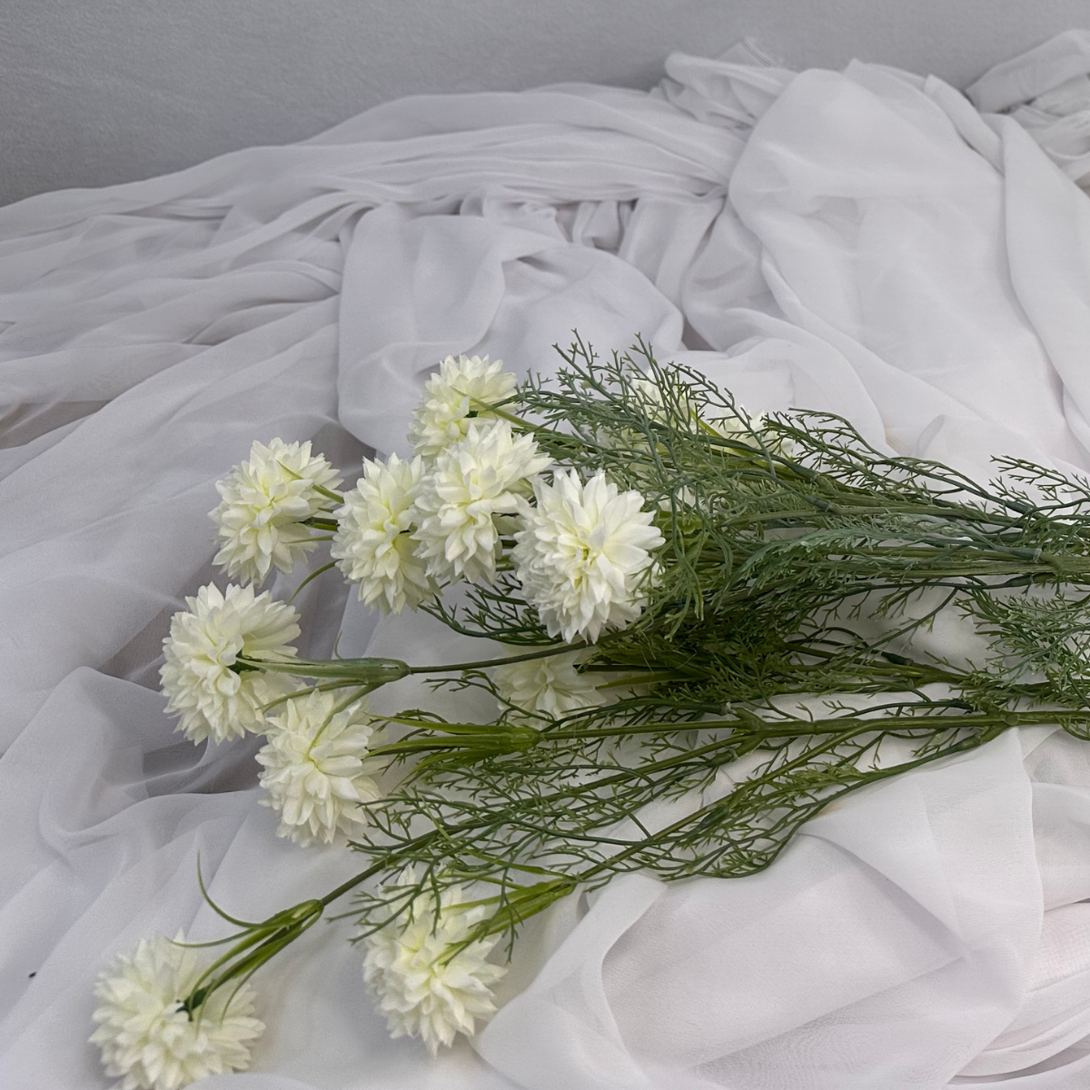 Cream Chrysanthemum Spray – Realistic Artificial Flowers