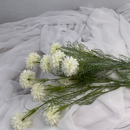 Cream Chrysanthemum Spray – Realistic Artificial Flowers