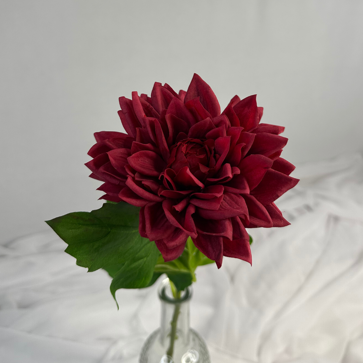 Burgundy Real Touch Dahlias-Realistic Artificial Flowers