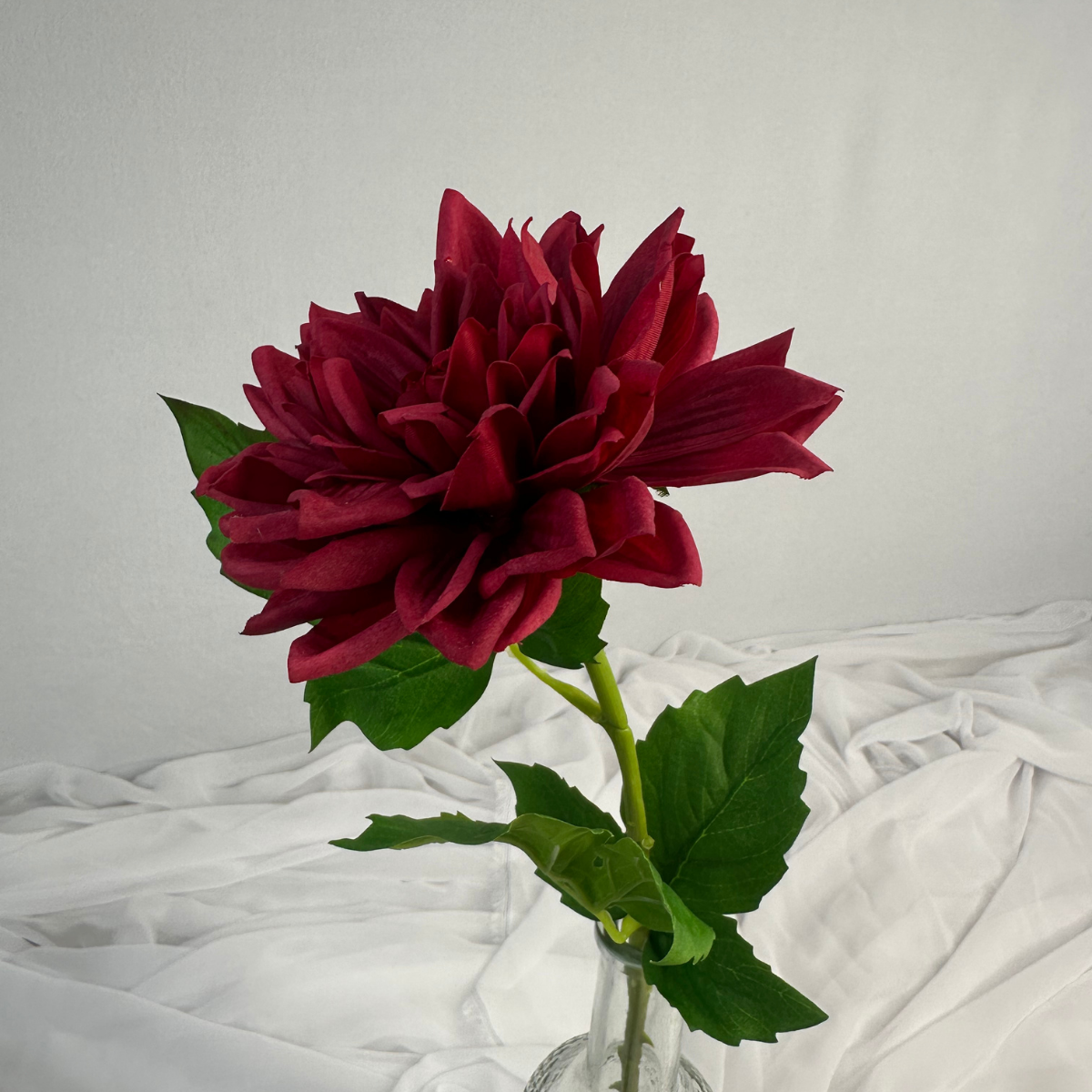 Burgundy Real Touch Dahlias-Realistic Artificial Flowers
