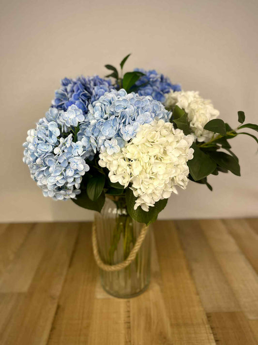 Stunning Summer Hydrangea Arrangement - Realistic Artificial Flowers
