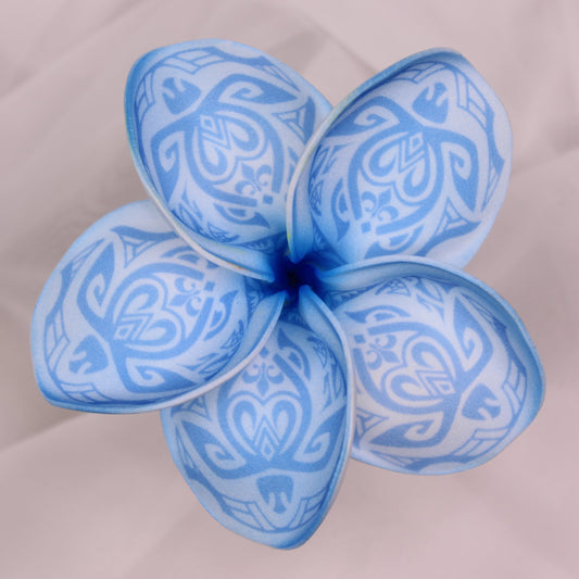 Blue Turtle Tattoo Frangipani Real Touch 9cm Single Stem- Realistic Artificial Flowers
