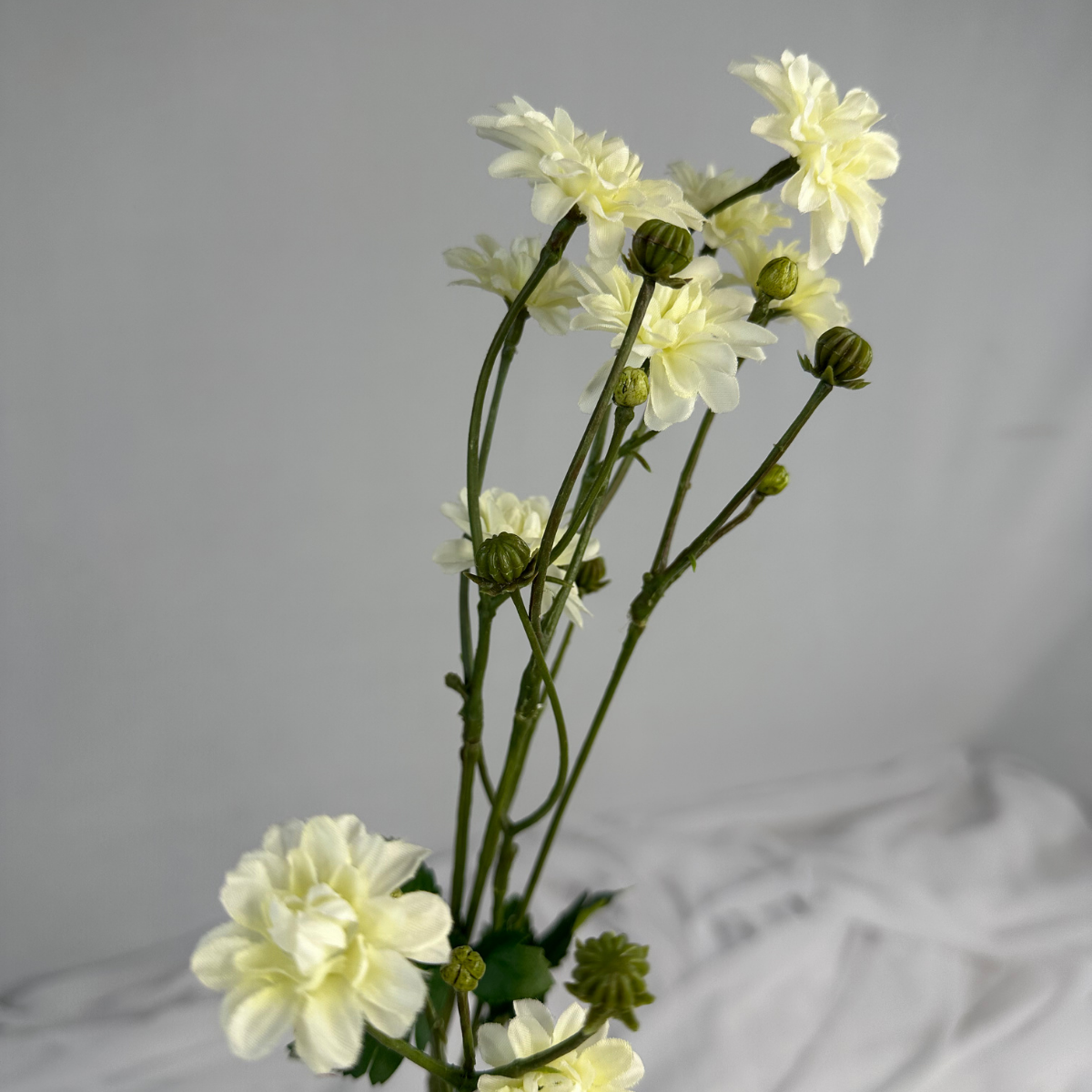 White Princess Dahlia Spray – Realistic Artificial Flowers