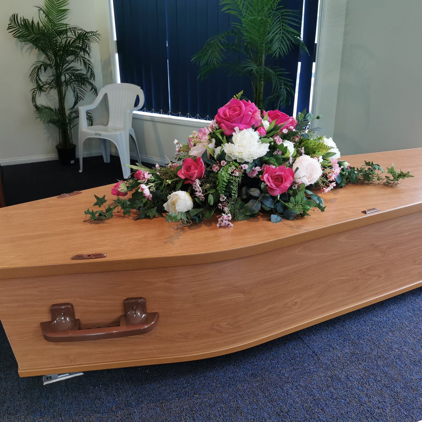 Casket Spray in Pinks for Funeral